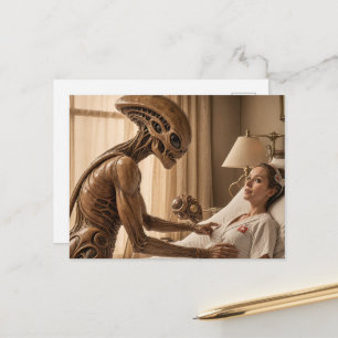 Carte Postale Infirmière Alien