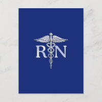 Infirmière autorisée RN Caduceus sur Navy Blue