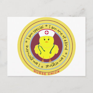 Carte Postale Infirmière Chick