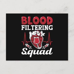 Carte Postale Infirmière de dialyse Filtrage du sang Escadron de