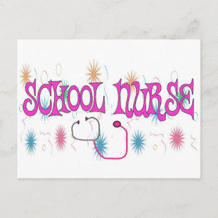 Carte Postale INFIRMIÈRE DE L'ÉCOLE Cadeaux uniques Articles