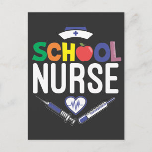 Carte Postale Infirmière de l'école inscrite Meilleur employé Mé