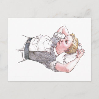 Carte Postale Infirmière De L'Hôpital Middlesex Dressing Pour Se