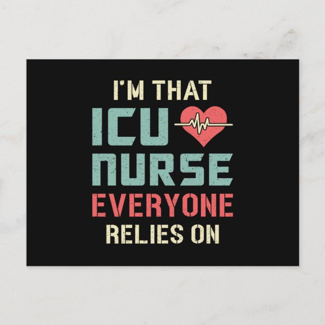 Carte Postale Infirmière de l'ICU Ambulance d'urgence Amour drôl (Devant)