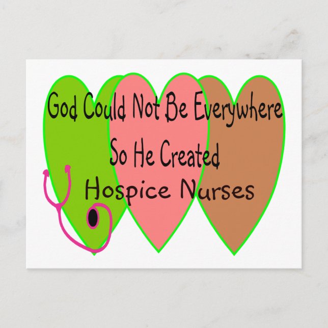 Carte Postale Infirmière Hospice "Dieu ne pouvait être partout" (Devant)