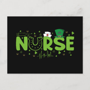 Carte Postale Infirmière irlandaise Stethoscope Scrub Patricks D