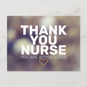 Carte Postale Infirmière Merci : Vous êtes apprécié