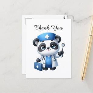Carte Postale Infirmière mignonne merci ours en peluche