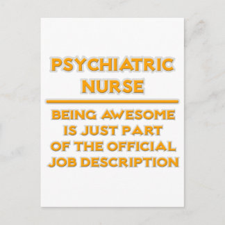 Carte Postale Infirmière psychiatrique géniale .. Description du