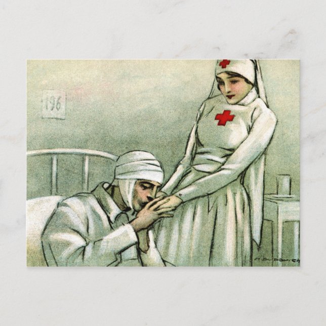 Carte Postale Infirmière vintage (Devant)