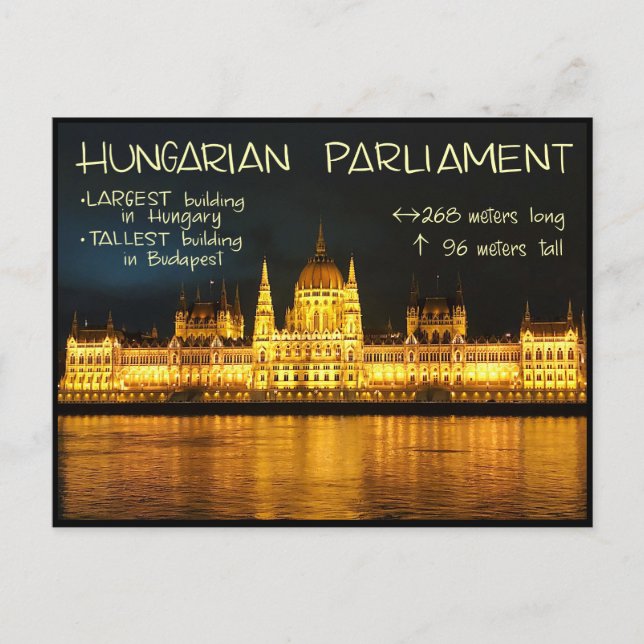 Carte Postale Info du Parlement hongrois (Devant)