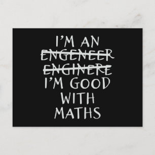 Carte Postale Ingénieur Bon Avec Math Drôle Citations D'Ingénier