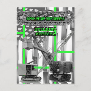 Carte Postale INGÉNIEUR D'EXPLOITATION OPÉRATEUR DE GRUE PELlete
