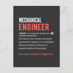 Carte Postale INGÉNIEUR mécanique