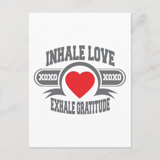 Carte Postale Inhale Love, Exhale Gratitude (Devant)