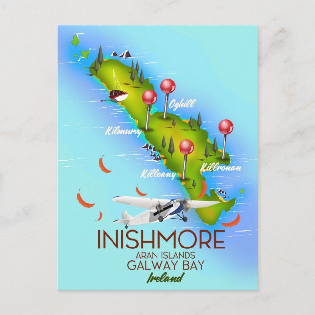 Carte Postale Inishmore Aran Islands Galway Bay Irlande (Devant)