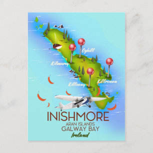 Carte Postale Inishmore Îles d'Aran Baie de Galway Irlande