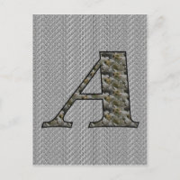 Initiale de monogramme A Fleurs d'hortensia