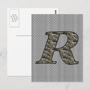 Carte postale initiale R Hydrangea Floral