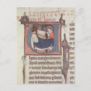 Carte Postale Initiales historiées 'U' et 'I'