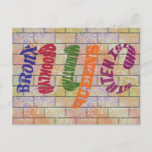 Carte Postale Initiales typographiques de New York City (Devant)