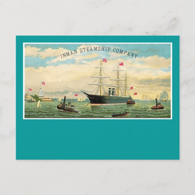 Carte Postale Inman Steamship Company (Devant)