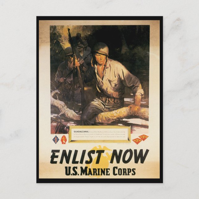 Carte Postale Inscrivez-vous maintenant Seconde Guerre mondiale (Devant)