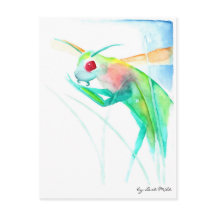 Insecte manchot dans les aquarelles colorées