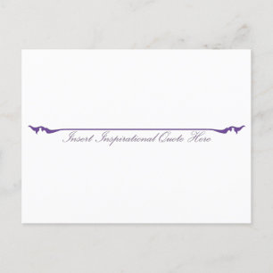 Carte Postale Insérer un devis inspirant ici - violet