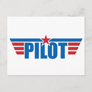 Carte Postale Insigne d'ailes du pilote - Aviation