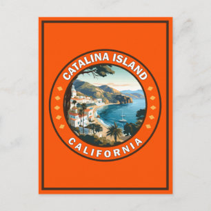 Carte Postale Insigne d'art de voyage de l'île de Catalina en Ca