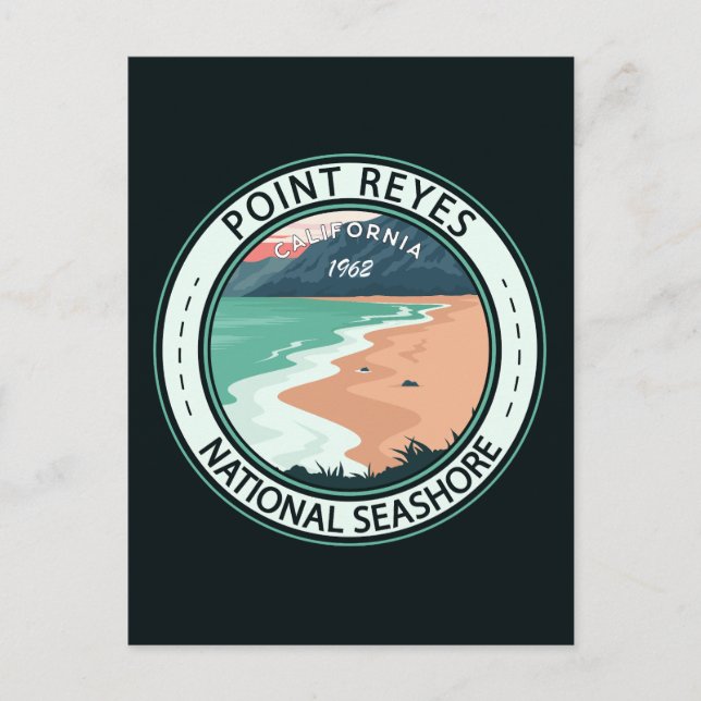 Carte Postale Insigne de la Californie de Point Reyes National S (Devant)