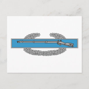 Carte Postale Insigne de l'Infanteur de combat CIB Armée Vétéran