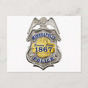 Carte Postale Insigne de police de Minneapolis Minnesota