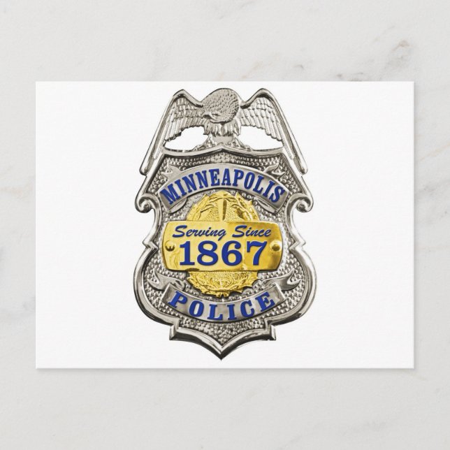 Carte Postale Insigne de police de Minneapolis Minnesota (Devant)