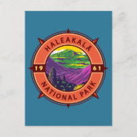 Insigne rétro boussole du parc national de Haleaka