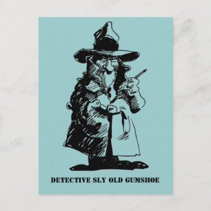 Carte Postale Inspecteur Sly Ol Gumshoe Meurtre Mystère Sleuth