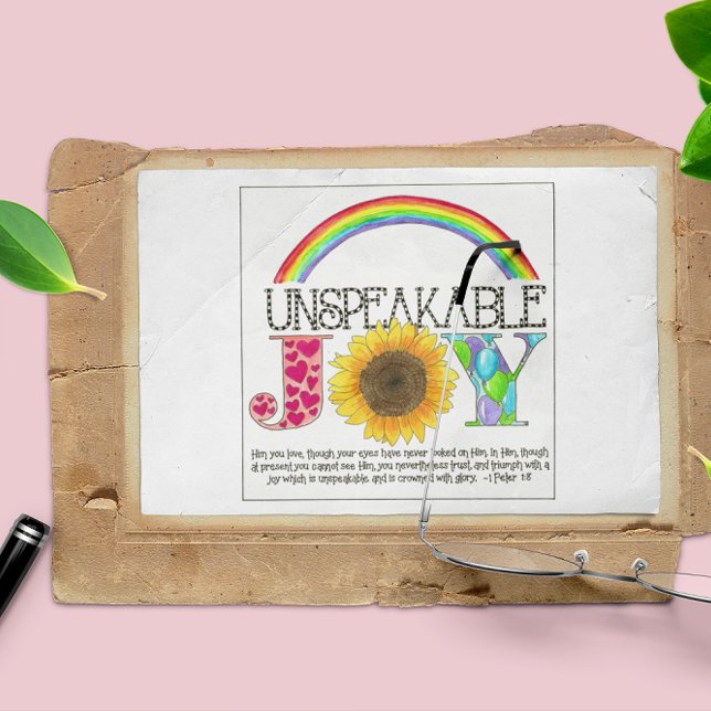Carte postale inspirante Joie indicible (Créateur téléchargé)