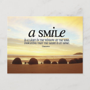 Carte postale inspirante Smile