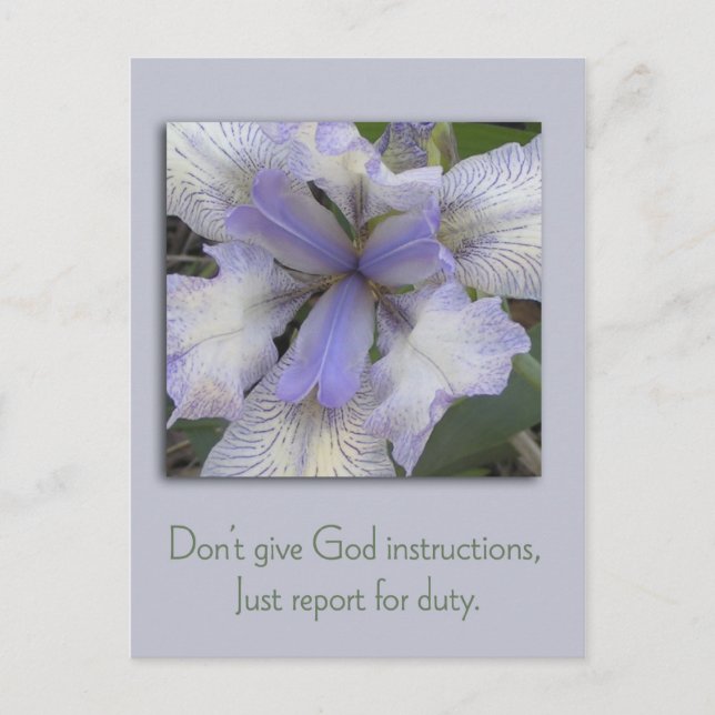 Carte postale Inspiration Blue Iris (Devant)