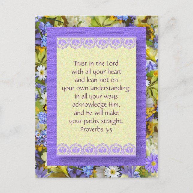 Carte postale Inspiration - Confiance en Dieu - (Devant)