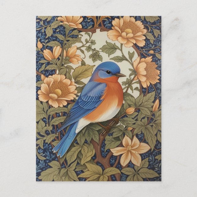Carte Postale Inspiration de l'élégant oiseau bleu de l'Est Will (Devant)