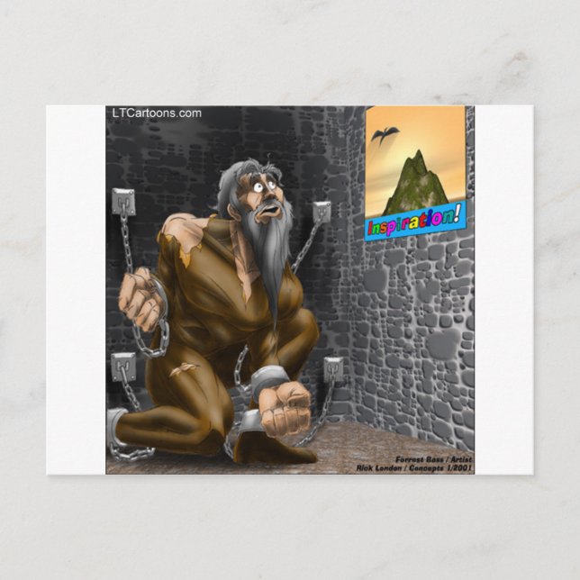 Carte Postale Inspiration - Dessin animé drôle de motivation (Devant)