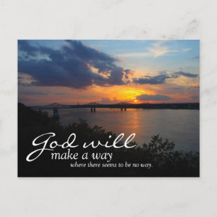 Carte Postale Inspiration: Dieu Fera Un Chemin...
