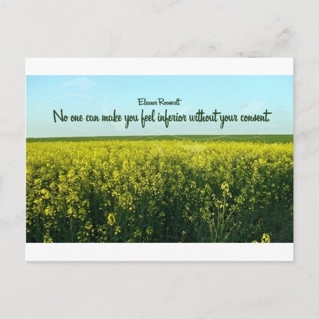 Carte Postale Inspiration par Eleanor Roosevelt (Devant)