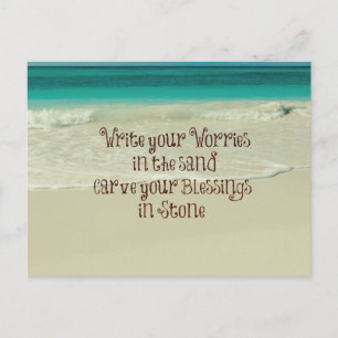 Carte Postale Inspirational Carve your Blessings in Stone Citati