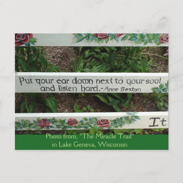 Carte Postale Inspirational Quote "The Miracle Tra (Devant)