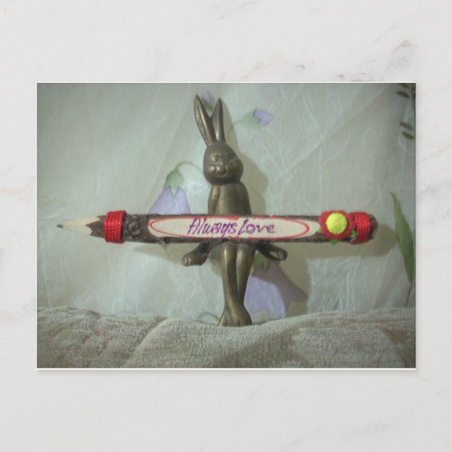 Carte Postale Inspirational Rabbit : Always Love Sign Art Print (Devant)