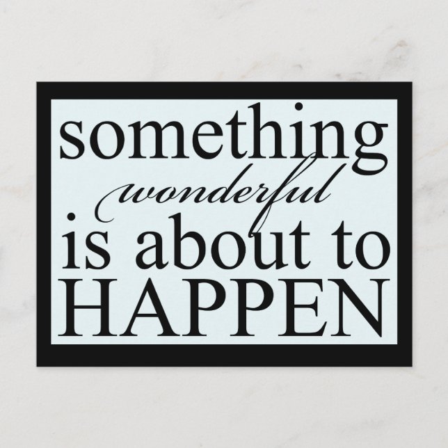 Carte Postale Inspirational Something Wonderful Postcard (Devant)