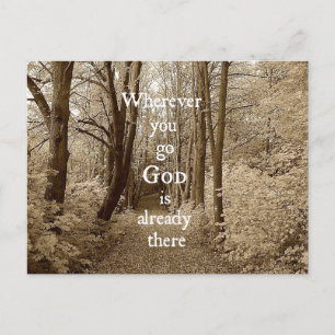 Carte Postale Inspirationnal God is Already There Christian Quot